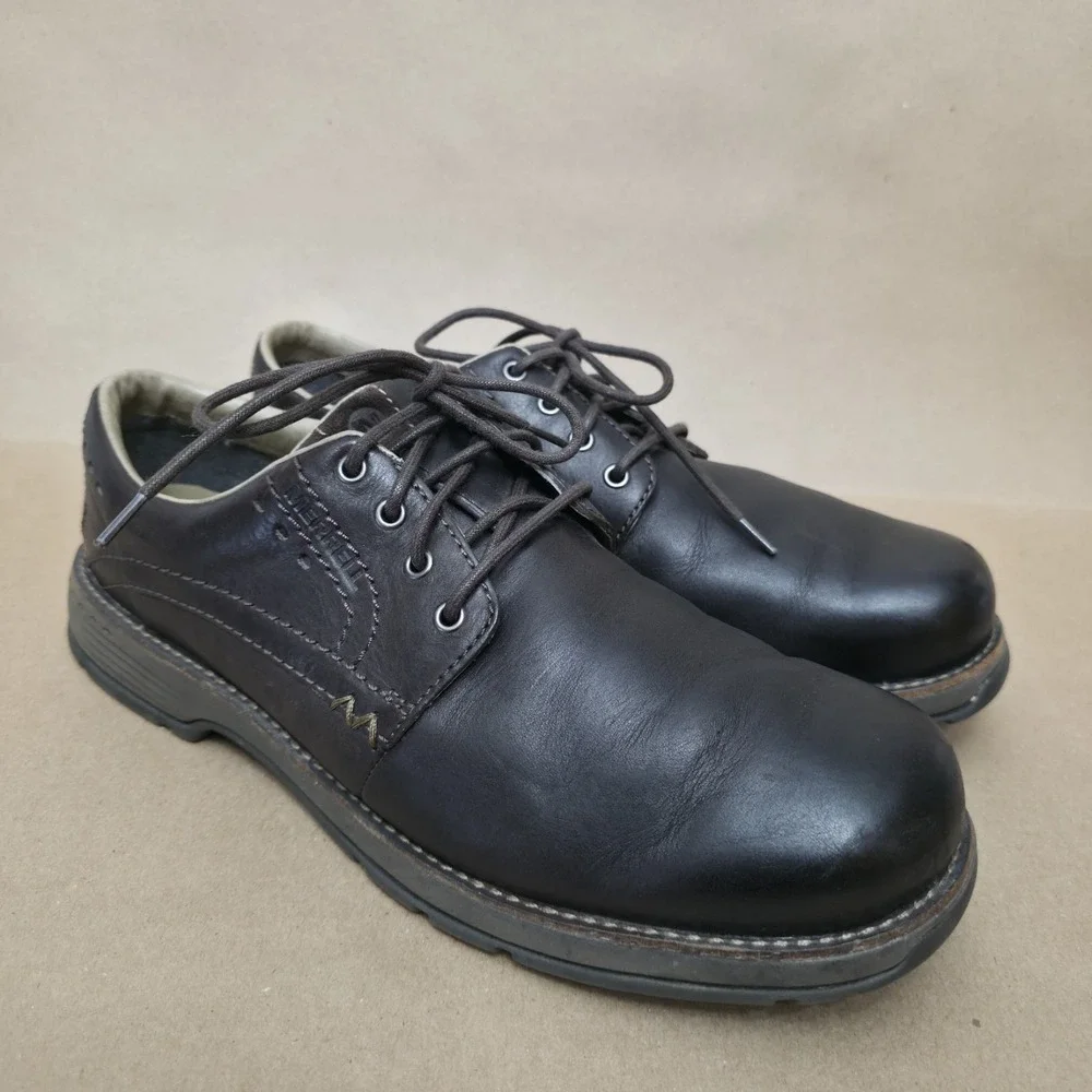 Merrell Realm (Sz 11.5) Lace Oxford Espresso Dark Brown Leather Shoes J42137